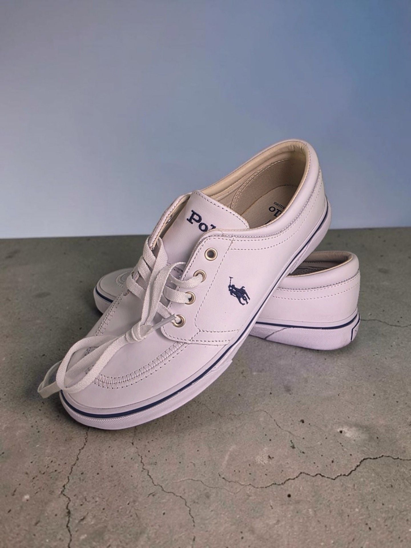 Polo Ralph Lauren Faxon White Leather Sneakers 11