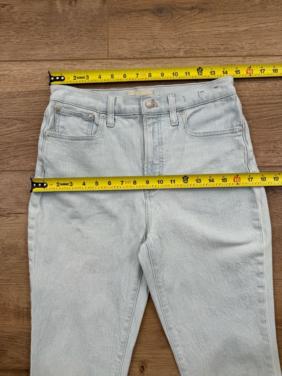 Madewell The Perfect Vintage Jeans Light Wash High Rise Tapered Size 28 8