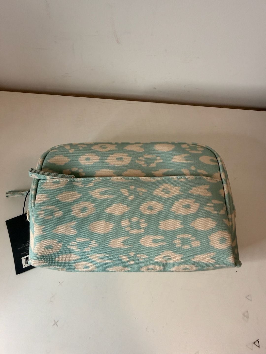 Gartner Studios Accessory Pouch Blue Leopard Print Cosmetic Bag NWT 2