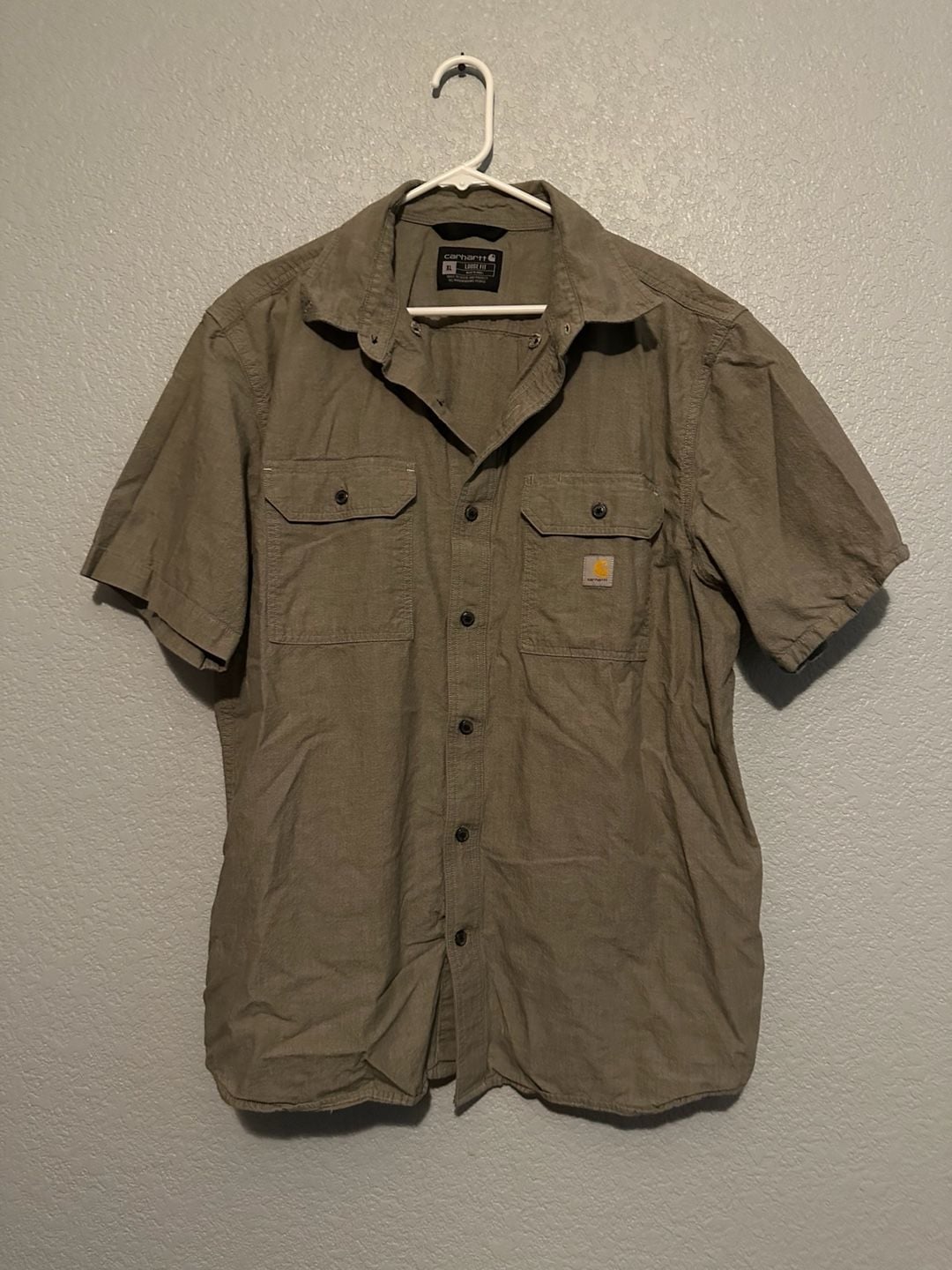 Carhartt Rugged Flex Rigby Work Shirt Size XL Grey 3