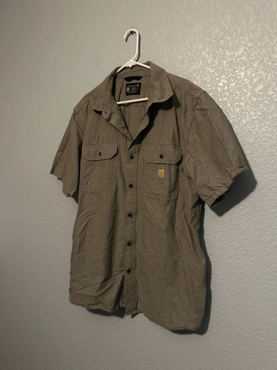 Carhartt Rugged Flex Rigby Work Shirt Size XL Grey 4