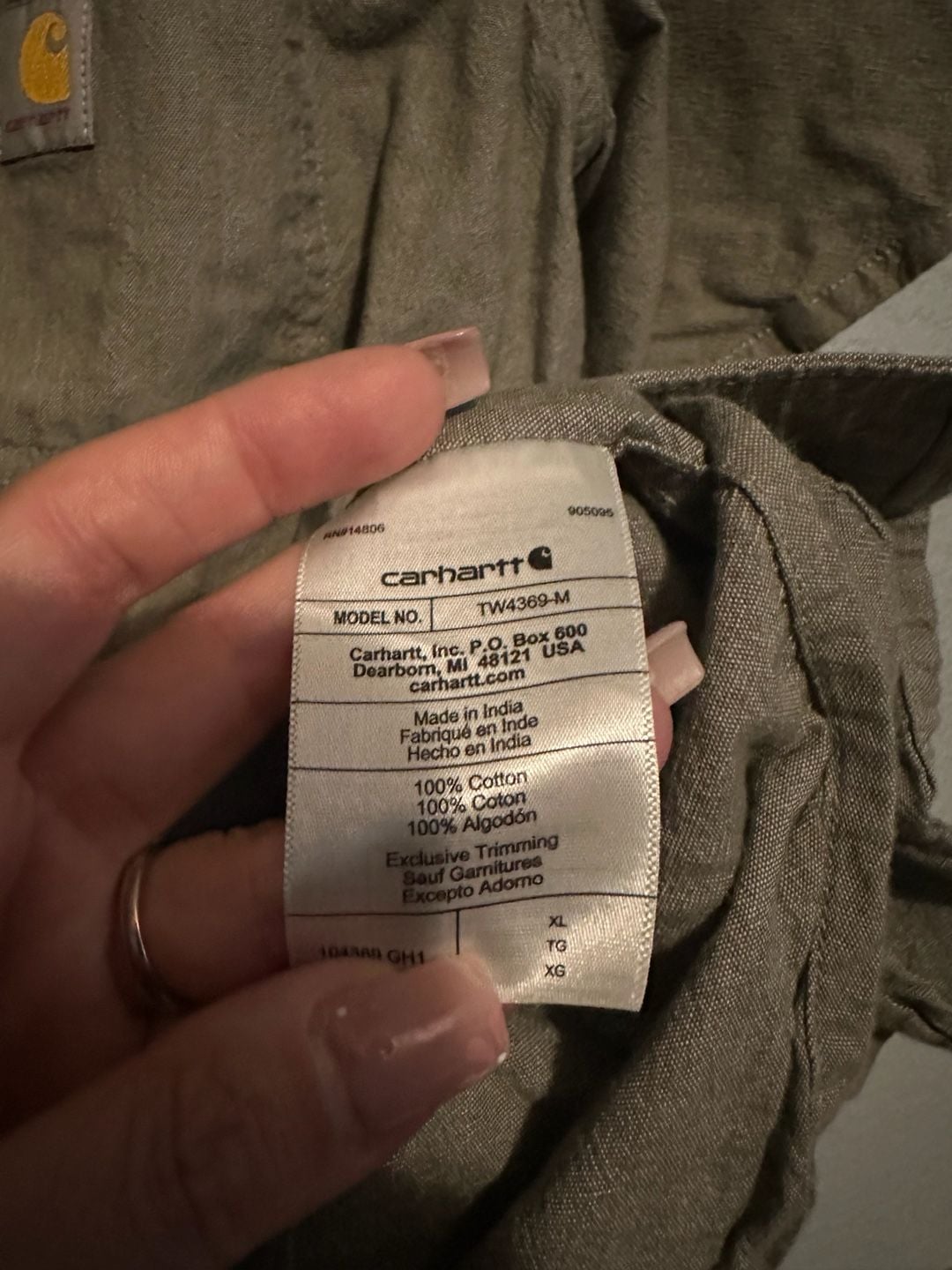 Carhartt Rugged Flex Rigby Work Shirt Size XL Grey 6