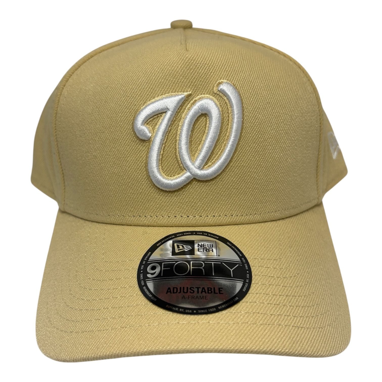 New Era Washington Nationals 9FORTY A-Frame Adjustable Hat Khaki 2
