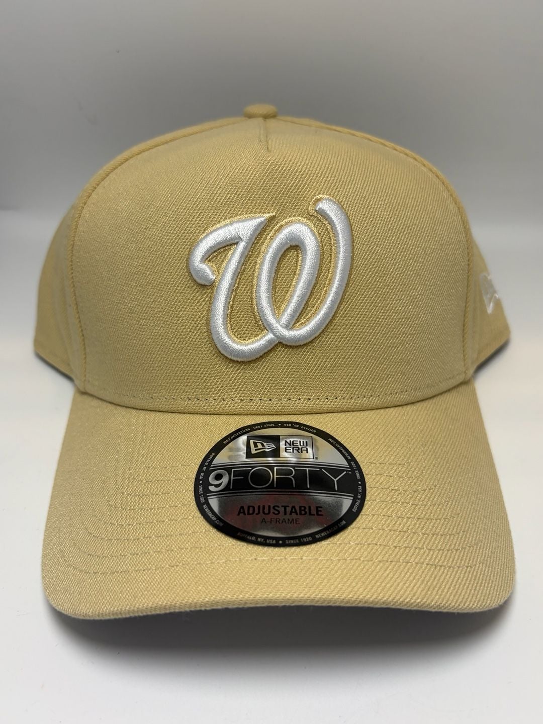 New Era Washington Nationals 9FORTY A-Frame Adjustable Hat Khaki 3