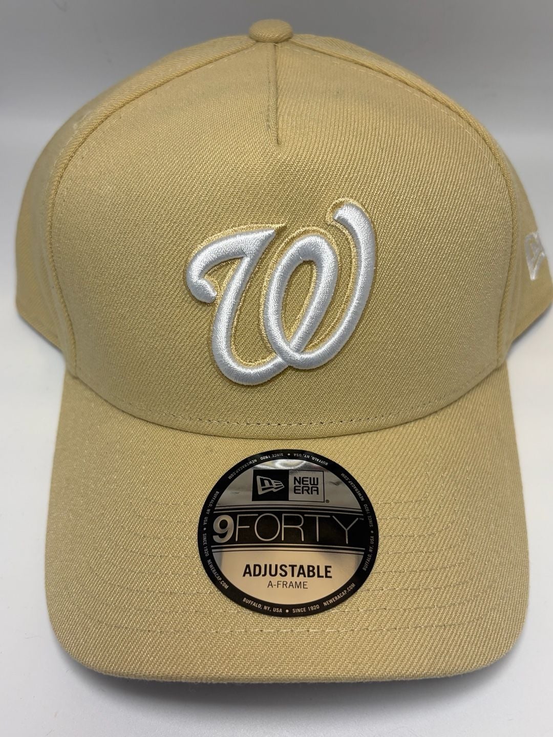 New Era Washington Nationals 9FORTY A-Frame Adjustable Hat Khaki 4
