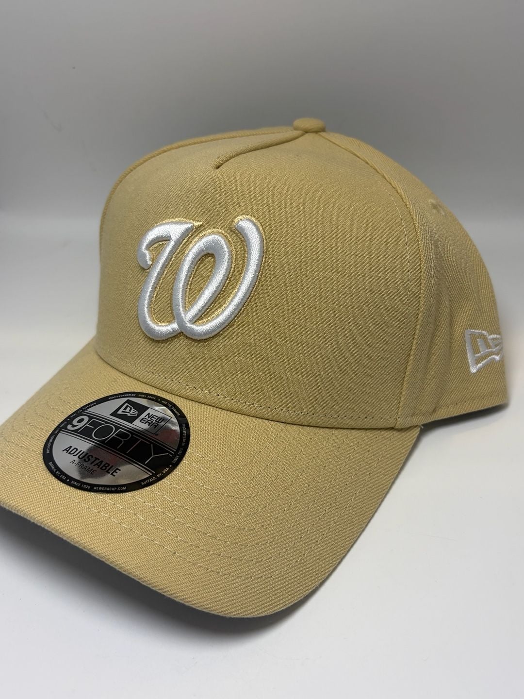 New Era Washington Nationals 9FORTY A-Frame Adjustable Hat Khaki 5