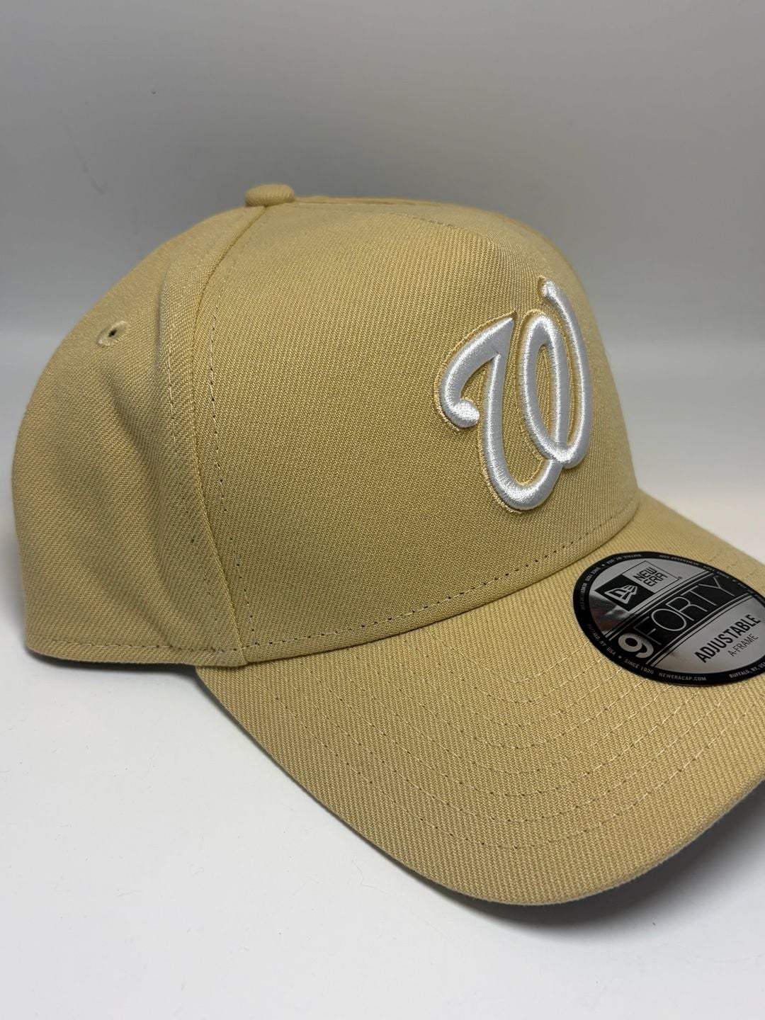New Era Washington Nationals 9FORTY A-Frame Adjustable Hat Khaki 6
