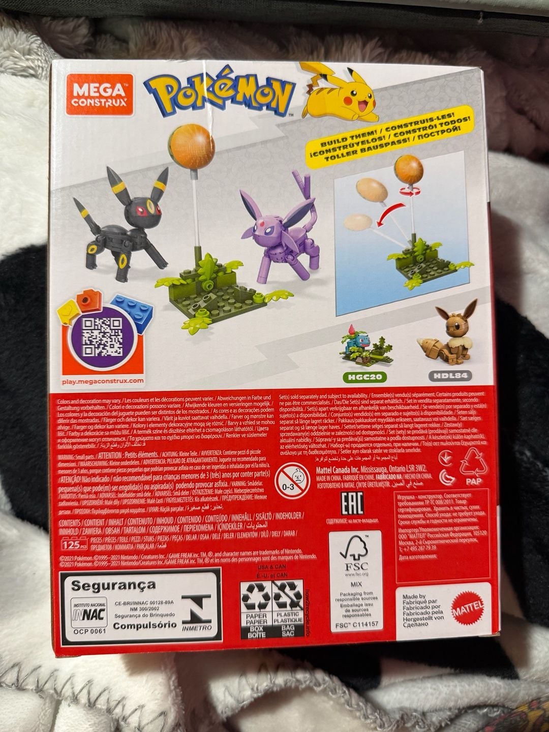 MEGA Pokemon Building Toy Kit Umbreon and Espeon with 122 Pieces - .com 2
