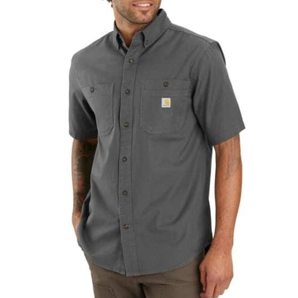 Carhartt Rugged Flex Rigby Work Shirt Size XL Grey