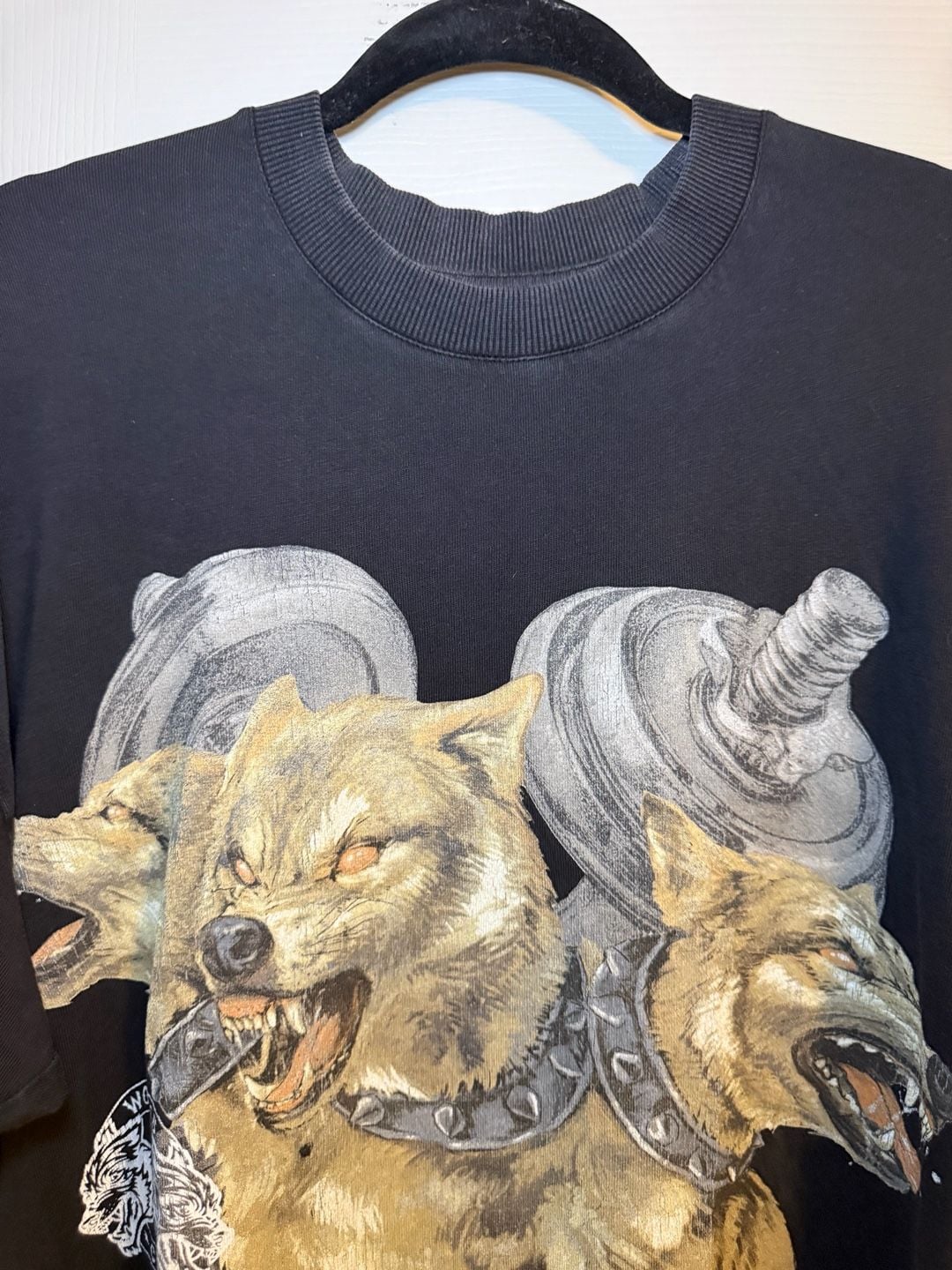 Darc Sport Wolves Bodybuilding Club Three-Headed Wolf T-Shirt Size S Black 3
