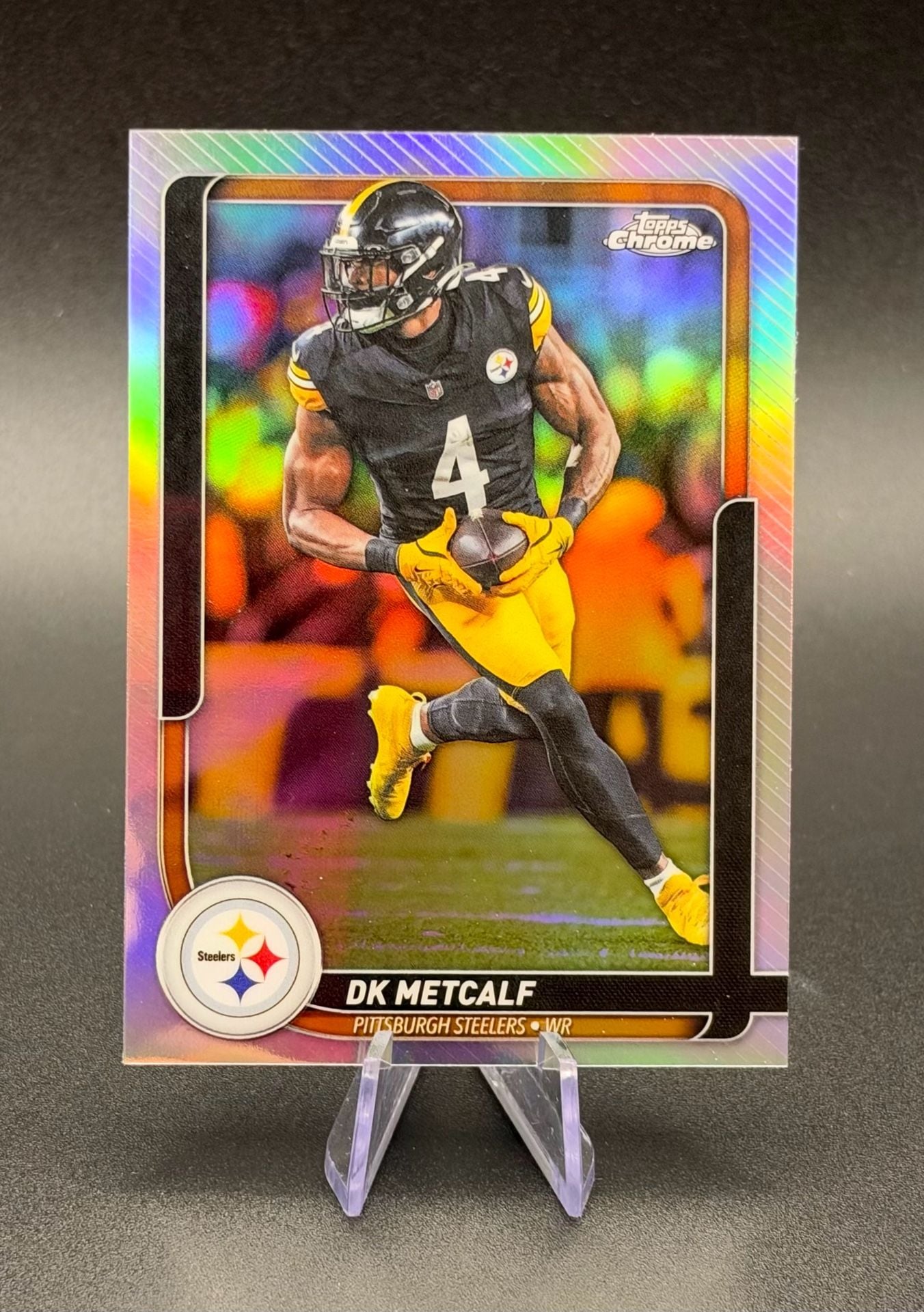 DK Metcalf NEW RELEASE 2026 Topps Chrome Pittsburgh Steelers Football Card RARE! 2