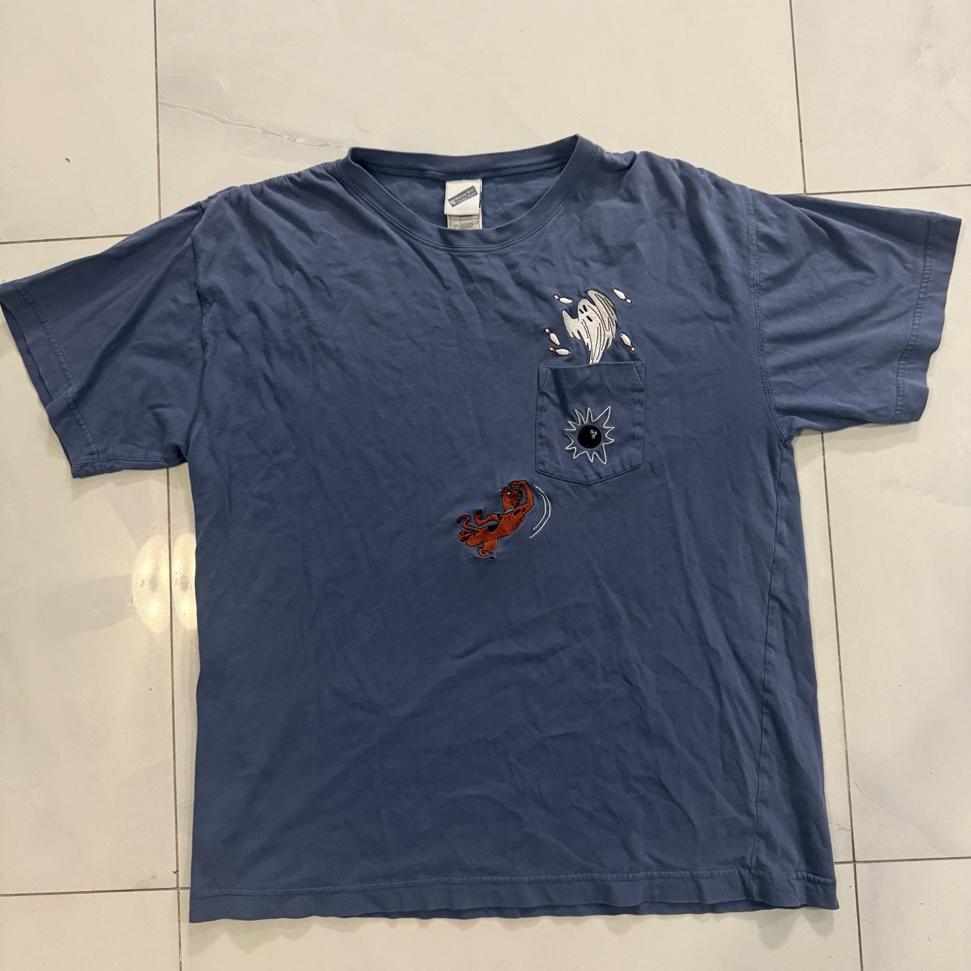 Vintage Warner Bros Scooby Doo Graphic Pocket T-Shirt Blue 2