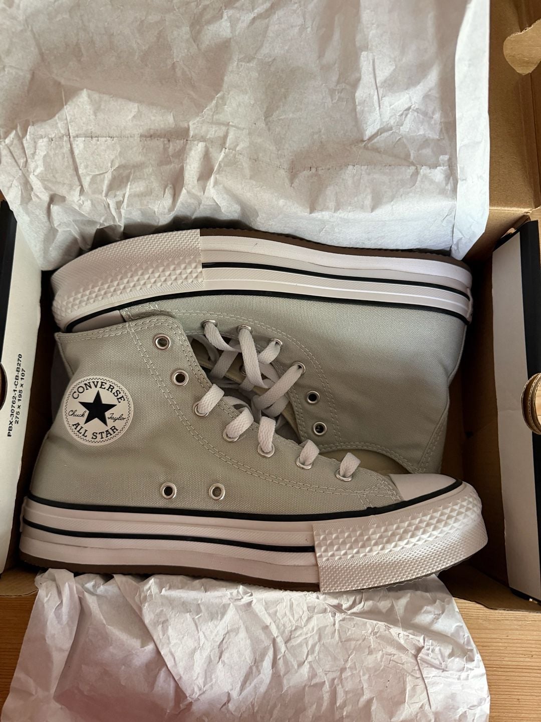 Converse CTAS EVA Lift Hi Size 5 Rainwashed Grey High Top Platform Sneakers 3