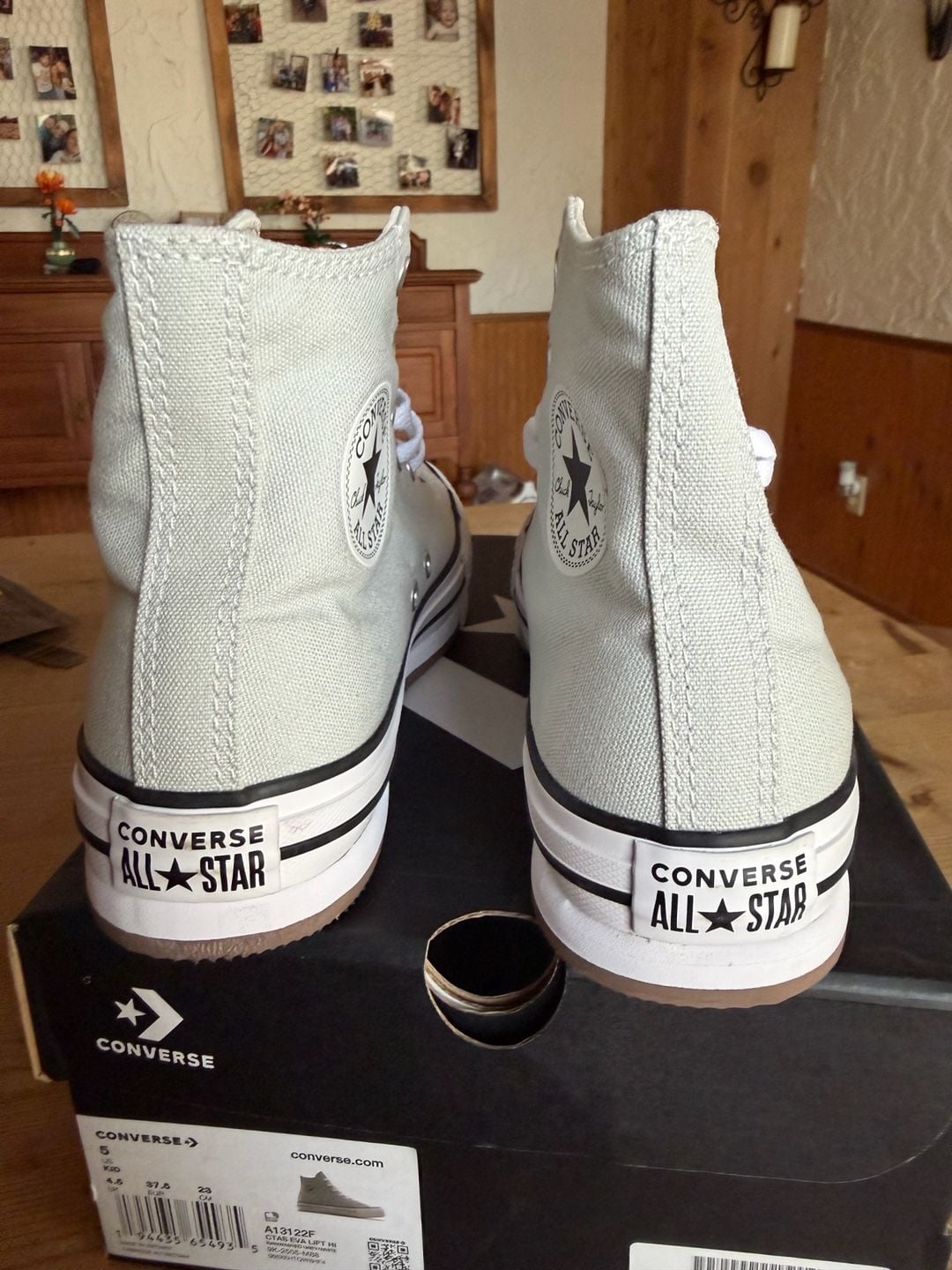Converse CTAS EVA Lift Hi Size 5 Rainwashed Grey High Top Platform Sneakers 4