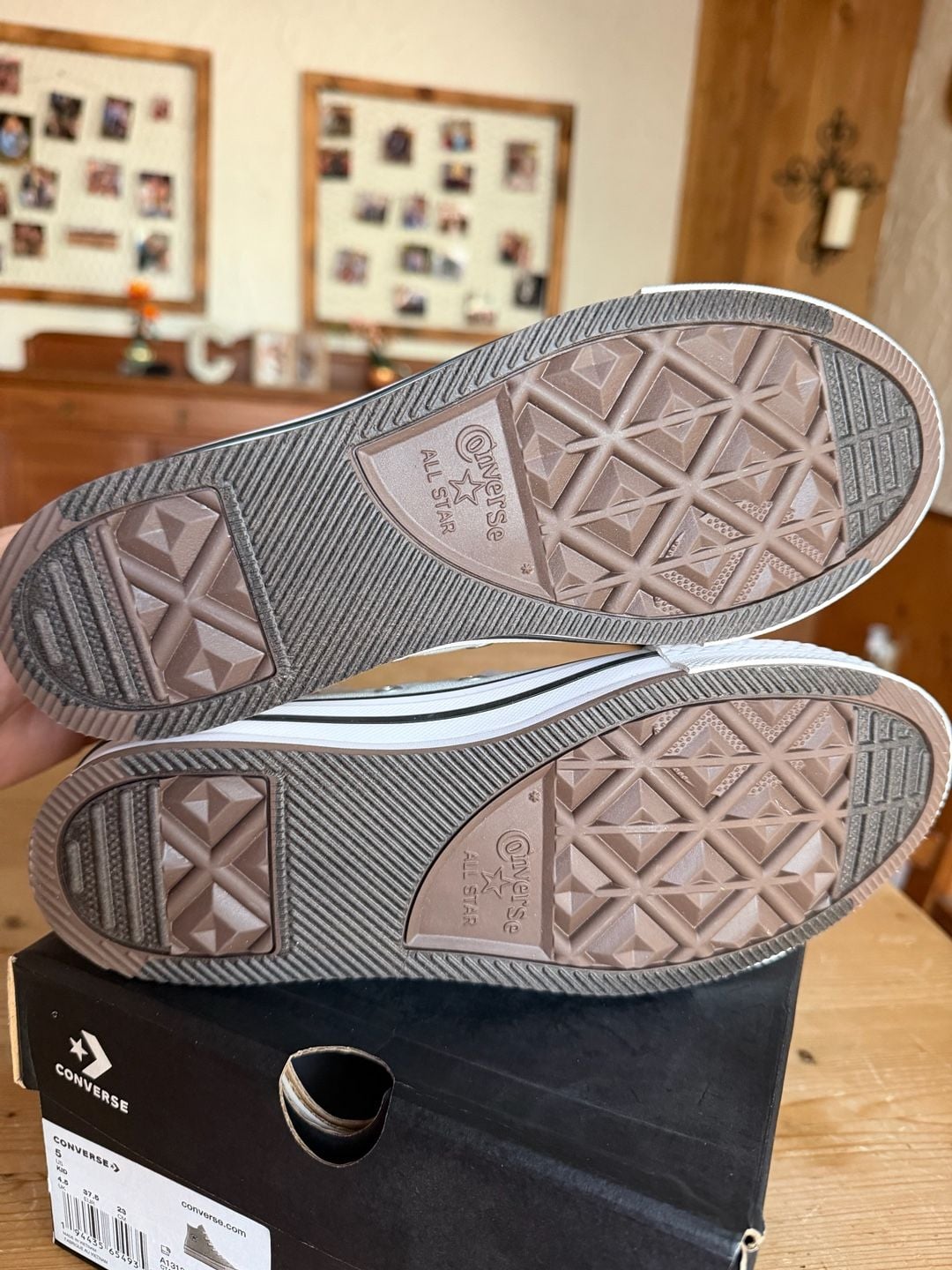 Converse CTAS EVA Lift Hi Size 5 Rainwashed Grey High Top Platform Sneakers 8