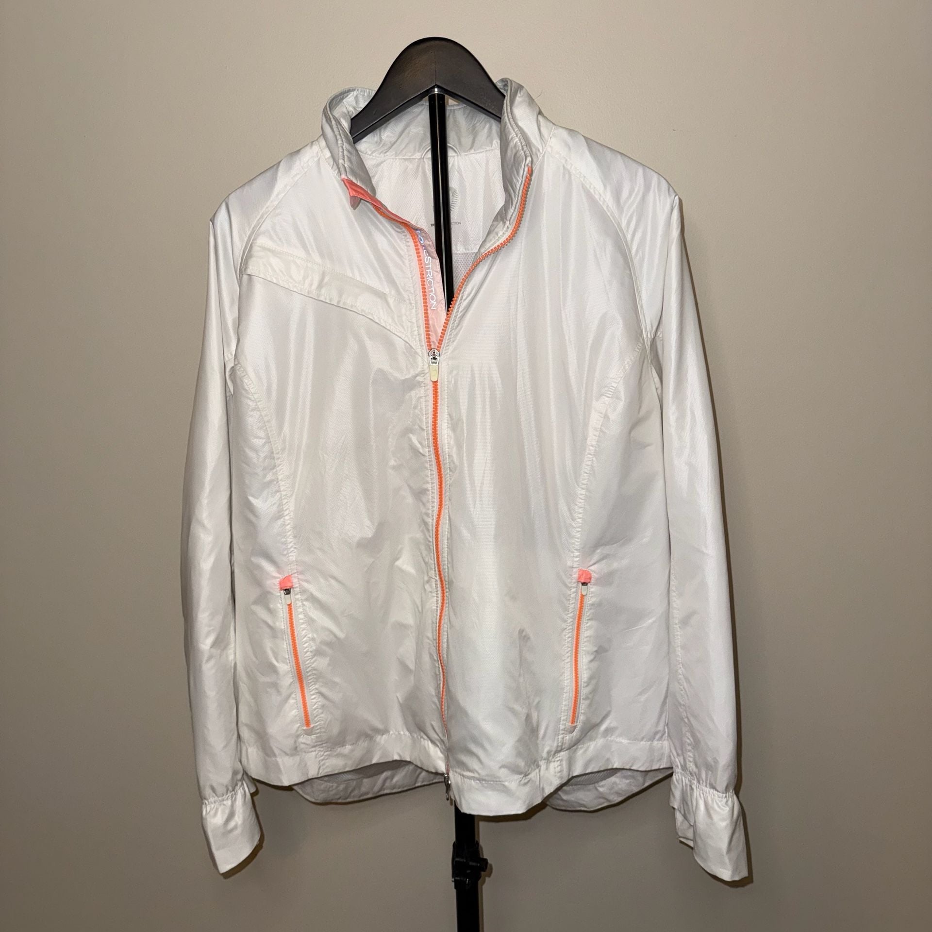 Zero Restriction Jacket Size XL White Orange Windbreaker 2