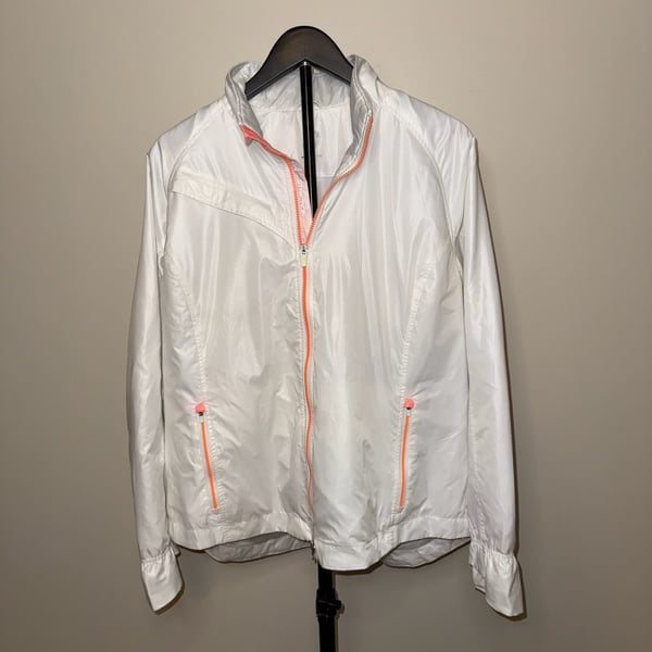 Zero Restriction Jacket Size XL White Orange Windbreaker