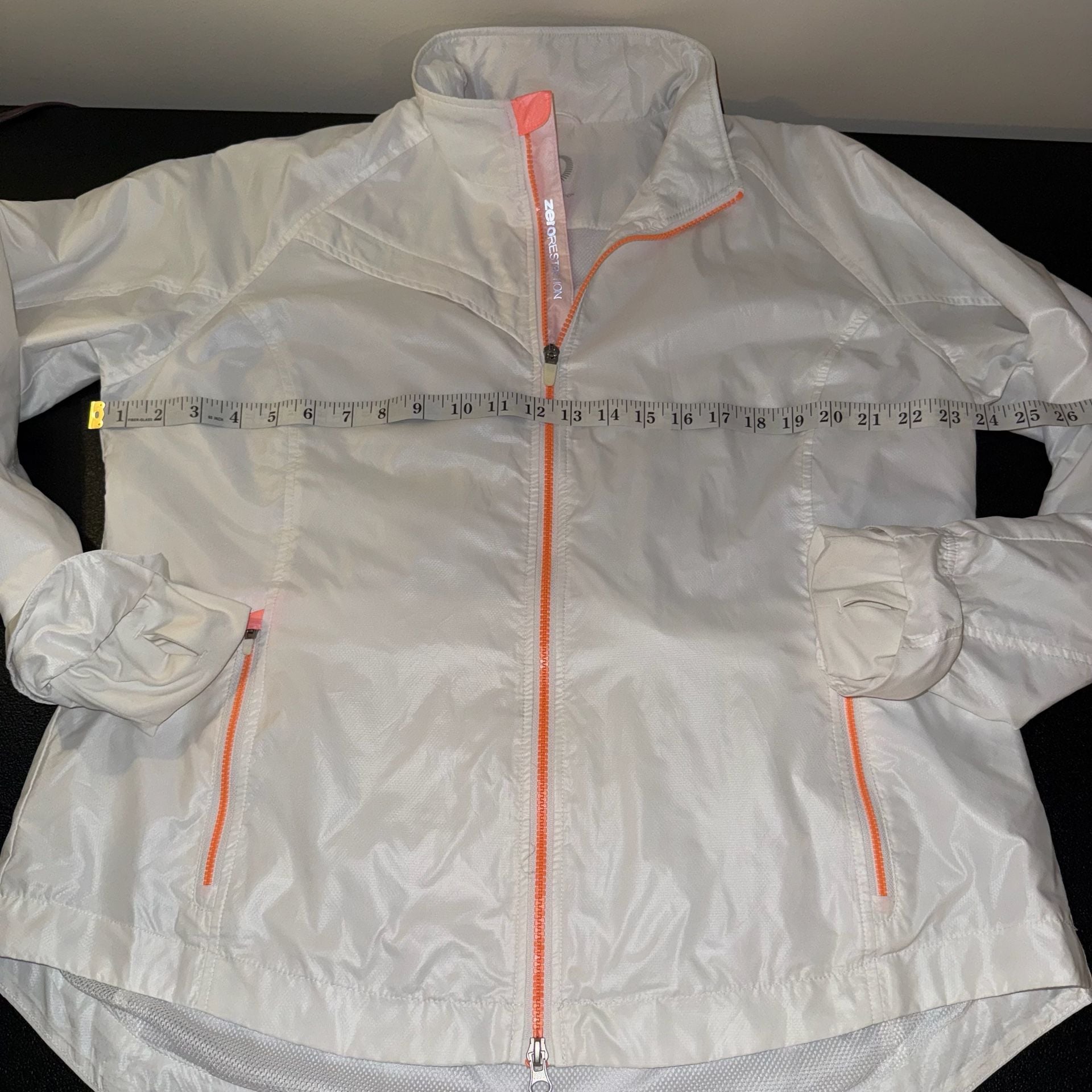 Zero Restriction Jacket Size XL White Orange Windbreaker 5