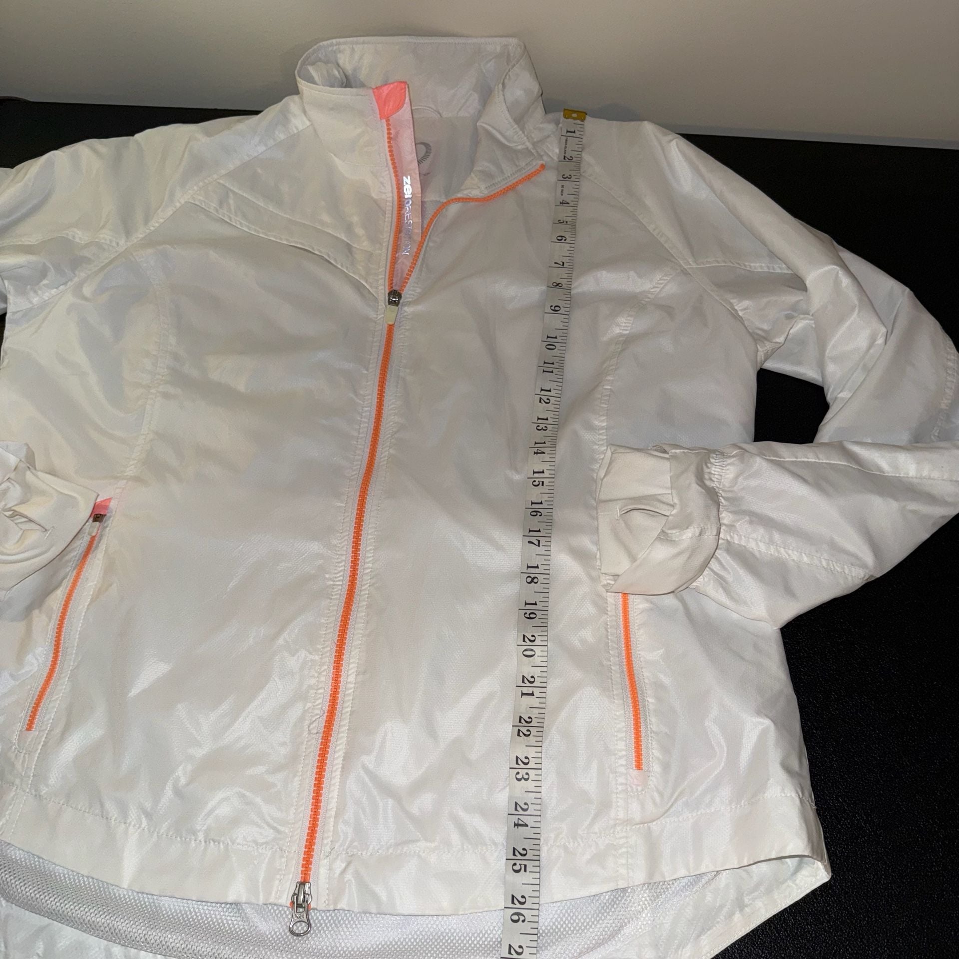 Zero Restriction Jacket Size XL White Orange Windbreaker 6