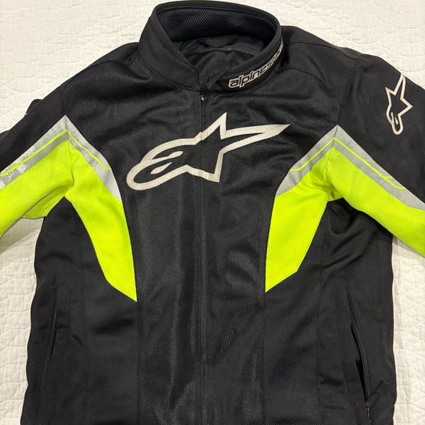 Alpinestars Viper Air Motorcycle Riding Jacket Black Hi-Vis Yellow Men’s M