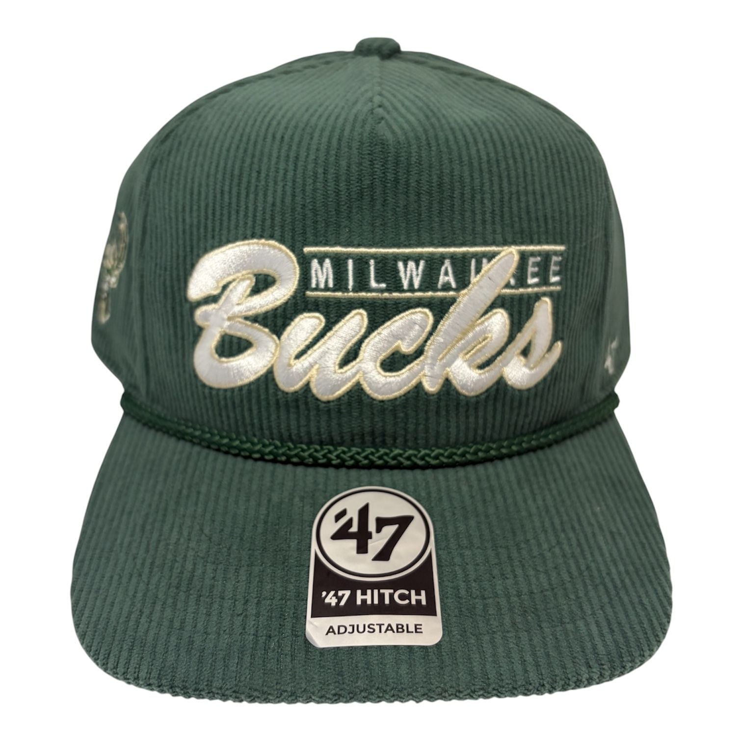 '47 Milwaukee Bucks Hitch Corduroy Adjustable Hat Green 2