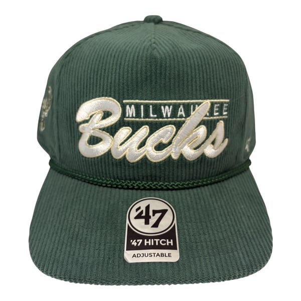 '47 Milwaukee Bucks Hitch Corduroy Adjustable Hat Green