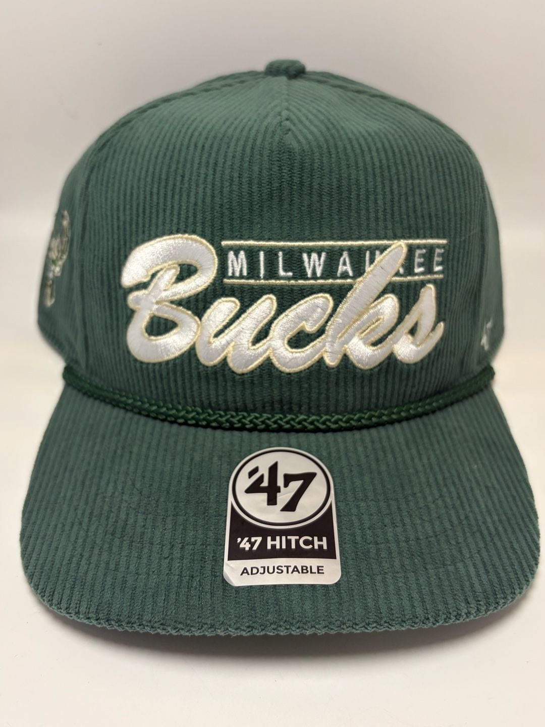'47 Milwaukee Bucks Hitch Corduroy Adjustable Hat Green 3