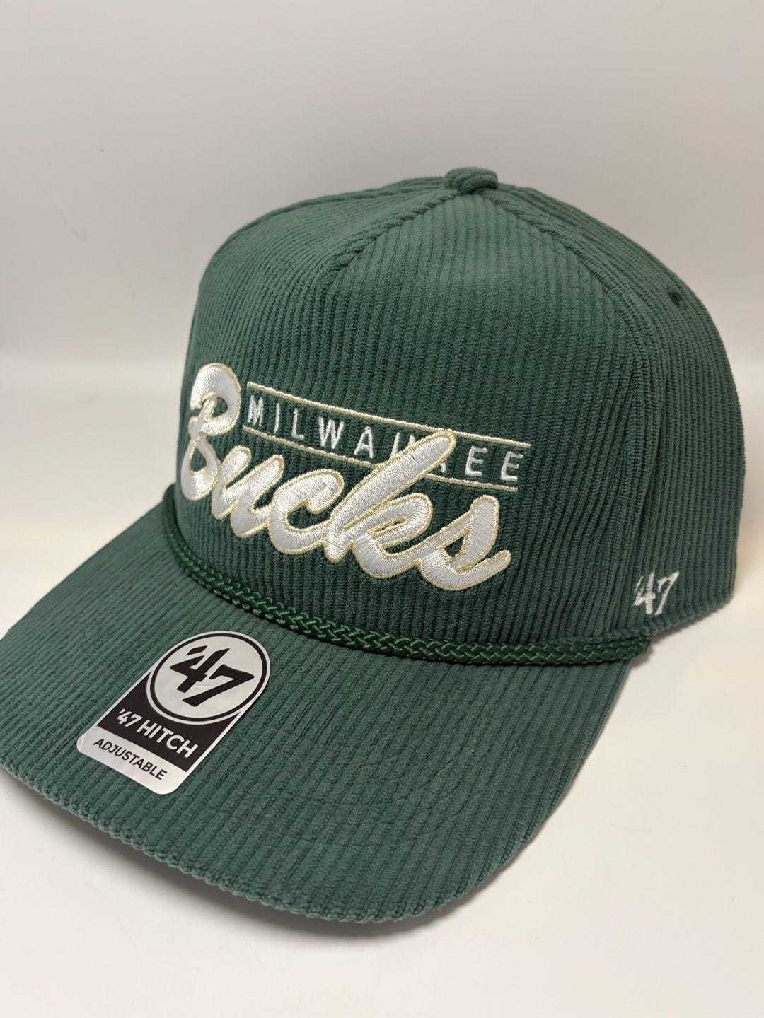 '47 Milwaukee Bucks Hitch Corduroy Adjustable Hat Green 5