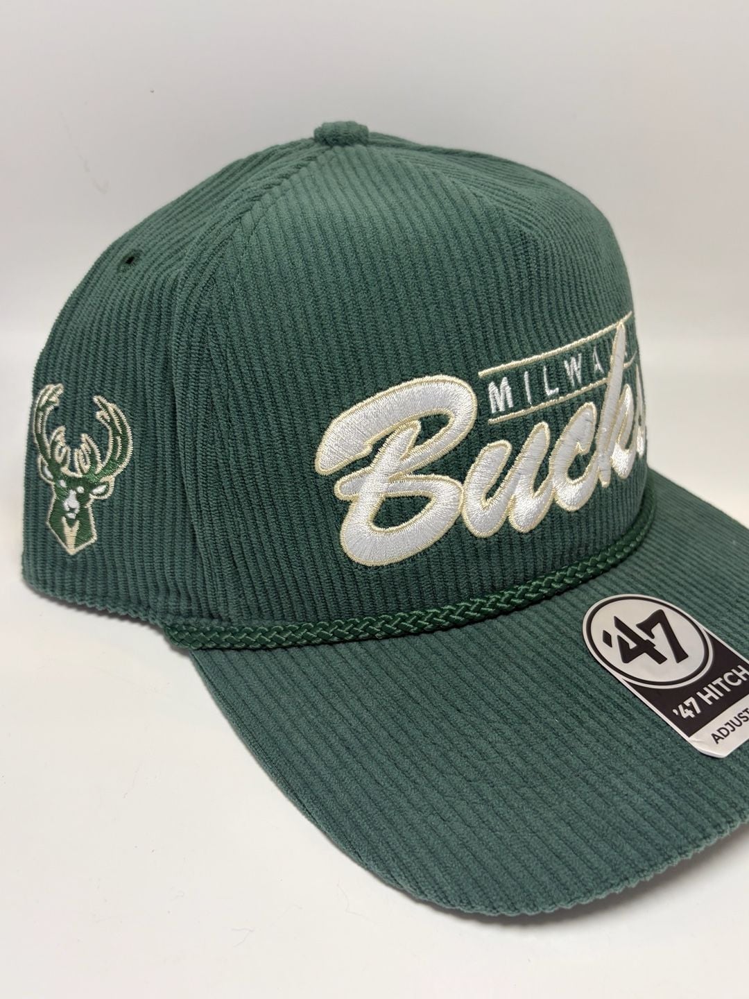 '47 Milwaukee Bucks Hitch Corduroy Adjustable Hat Green 6