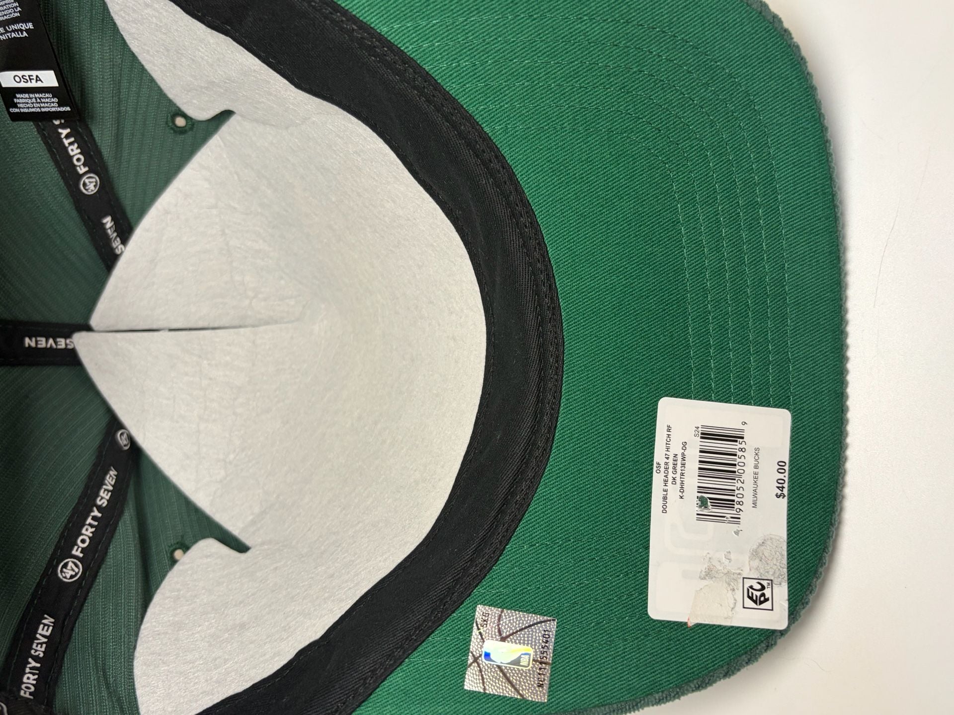 '47 Milwaukee Bucks Hitch Corduroy Adjustable Hat Green 11