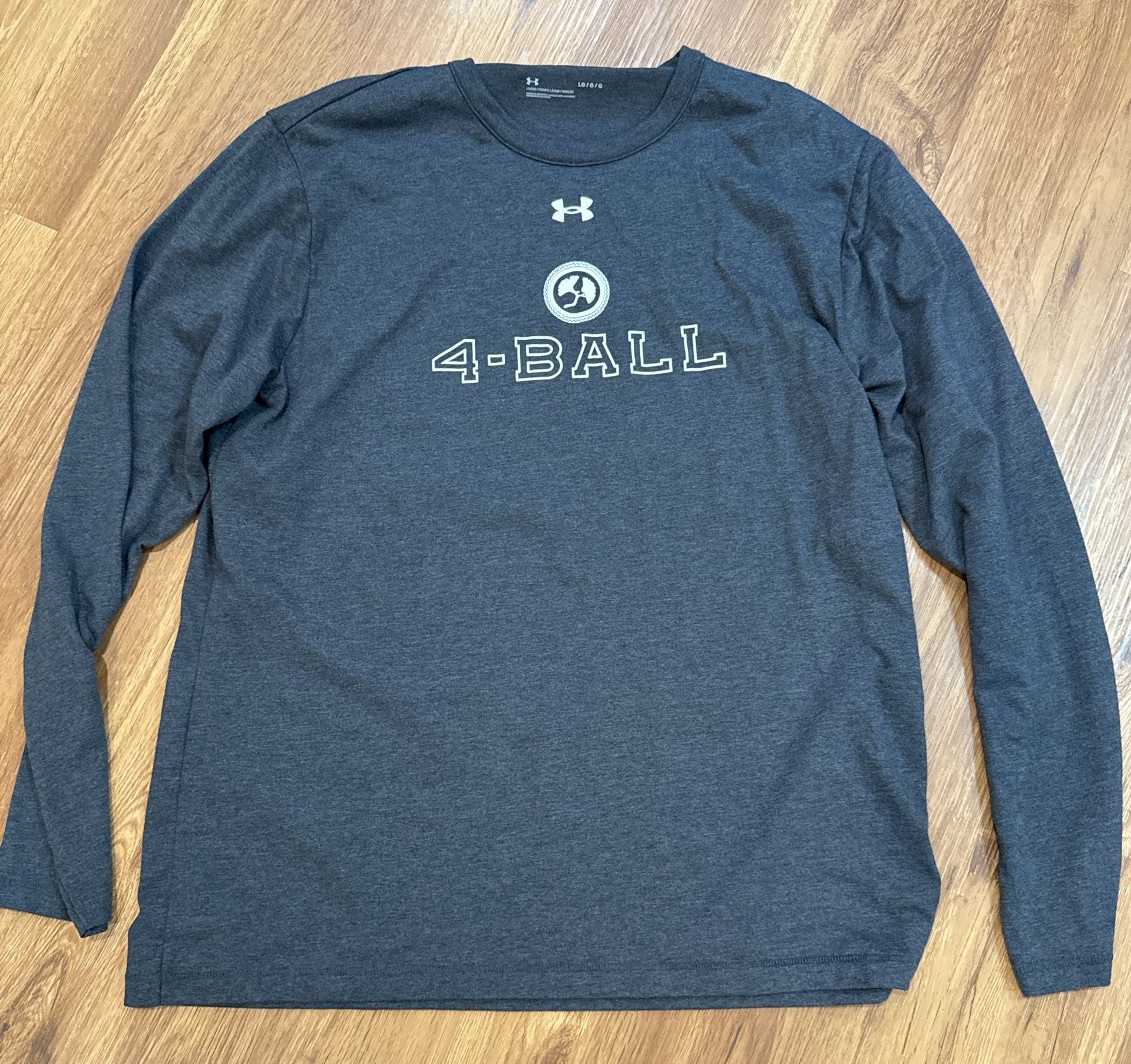 Under Armour 4-Ball Long Sleeve T-Shirt Size L Heather Gray 2