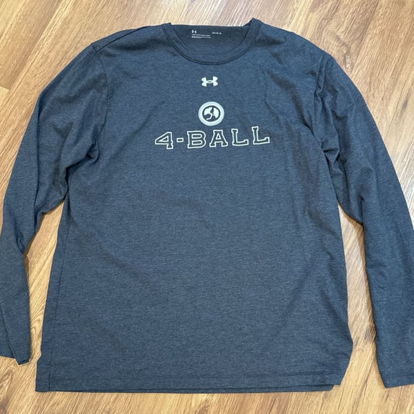 Under Armour 4-Ball Long Sleeve T-Shirt Size L Heather Gray