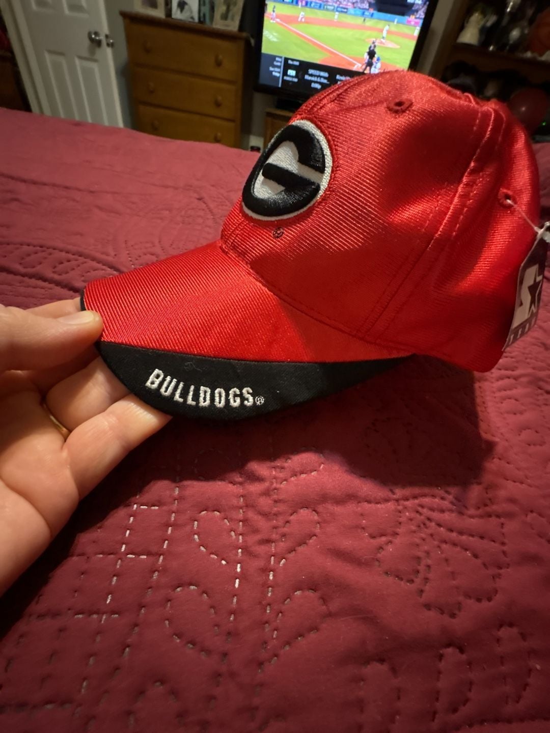 Starter Georgia Bulldogs WS414 Hat Red Adjustable 3