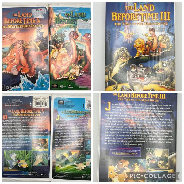 The Land Before Time # 3,4,5 VHS Tapes Lot Of 3