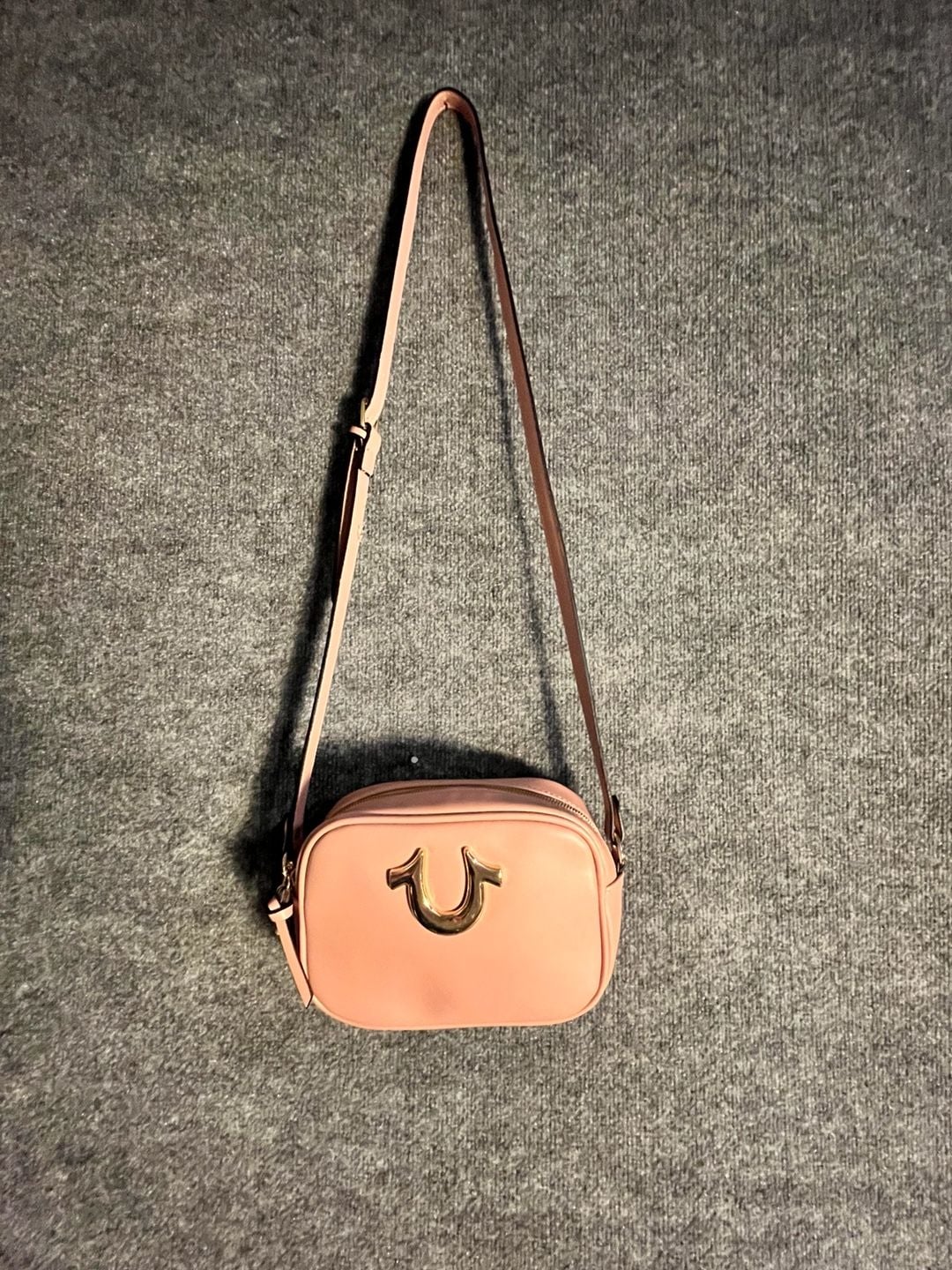True Religion Pink Horseshoe Crossbody Purse 2
