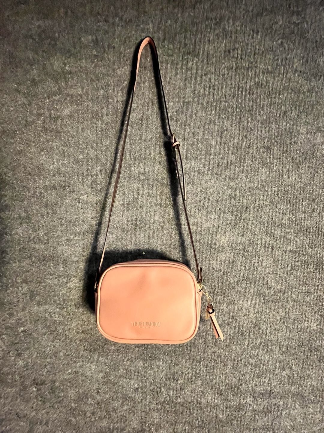 True Religion Pink Horseshoe Crossbody Purse 3