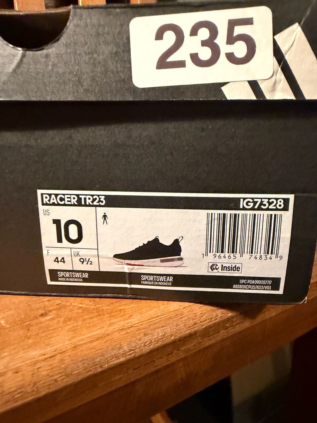 Adidas Racer TR23 Size 10 Black Blue Cloudfoam 8