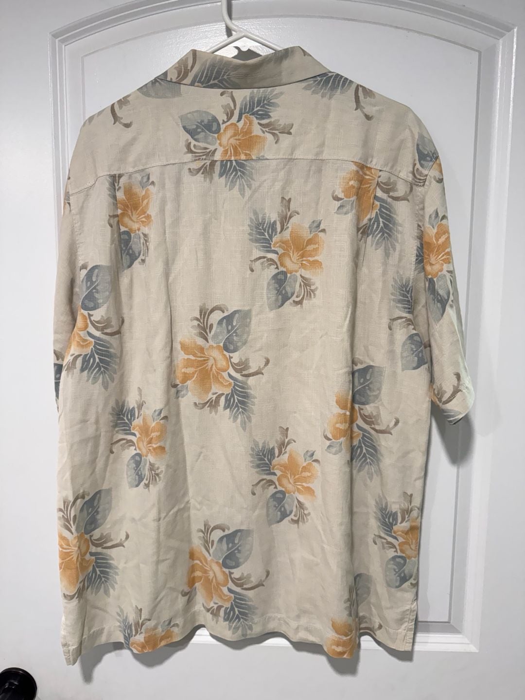 Tommy Bahama 100% Silk Hawaiian Floral Aloha Camp Shirt Coastal Men’s L 3