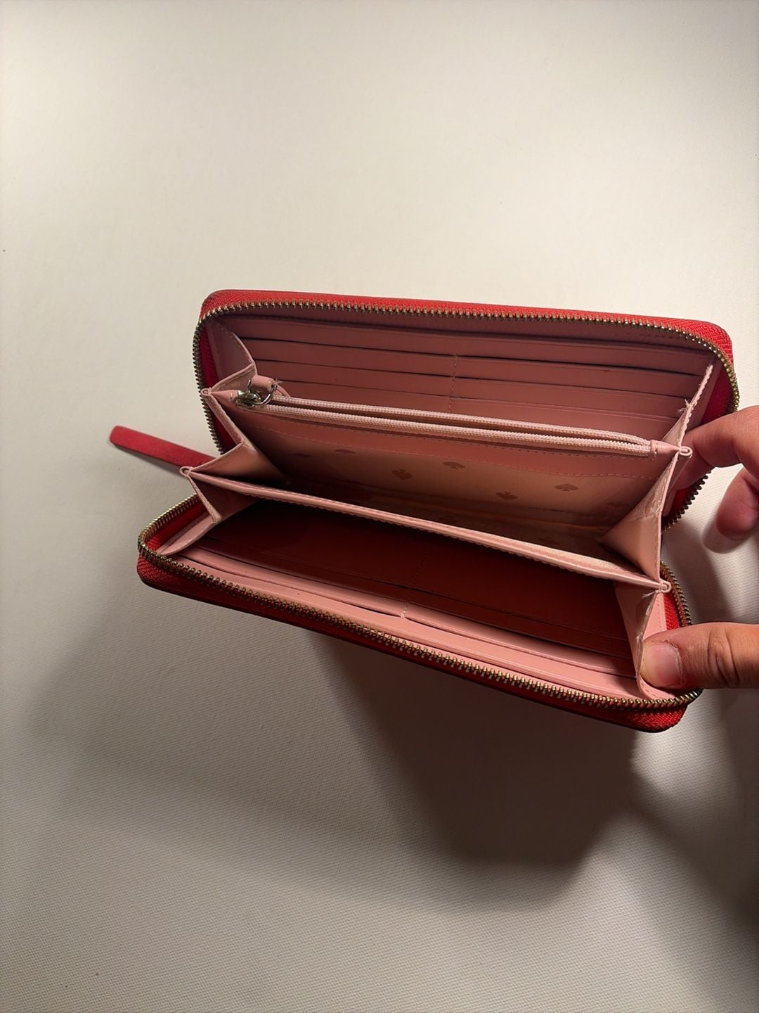 Kate Spade Take The Cake Neda Cupcake Zip Around Wallet Red Leather 4