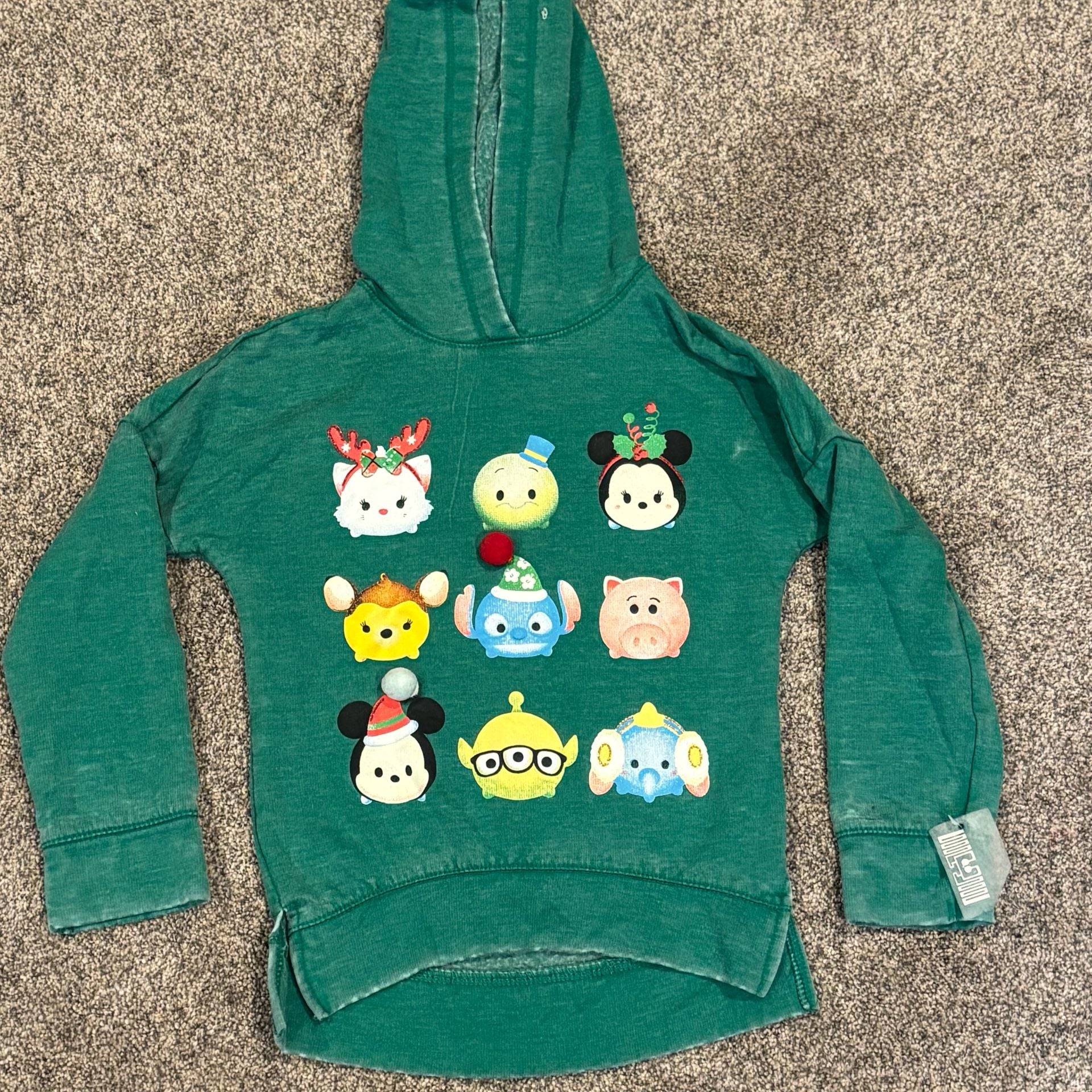 Disney Tsum Tsum Holiday Christmas Hoodie Green 1
