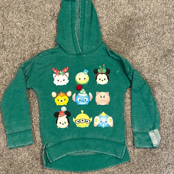 Disney Tsum Tsum Holiday Christmas Hoodie Green