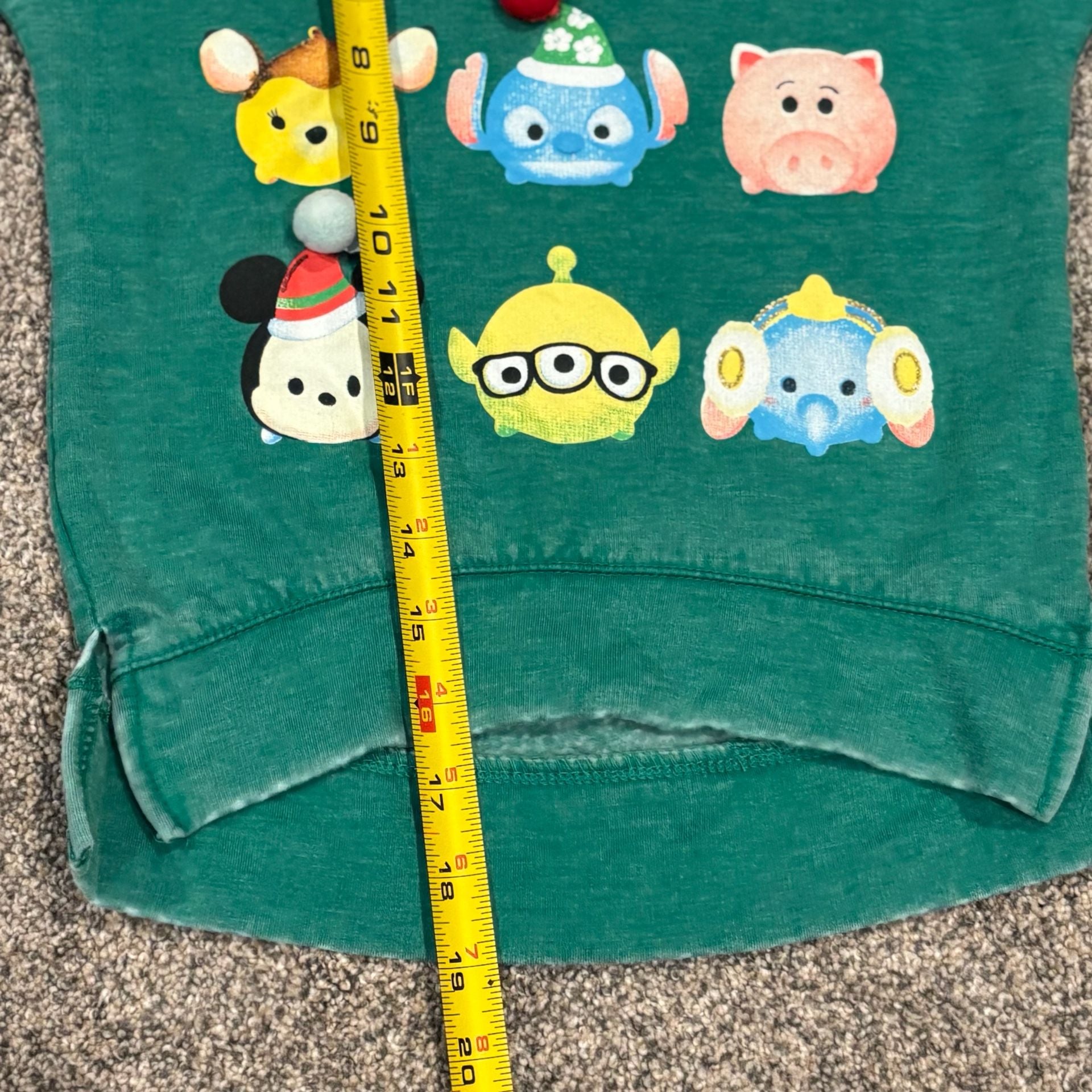 Disney Tsum Tsum Holiday Christmas Hoodie Green 5