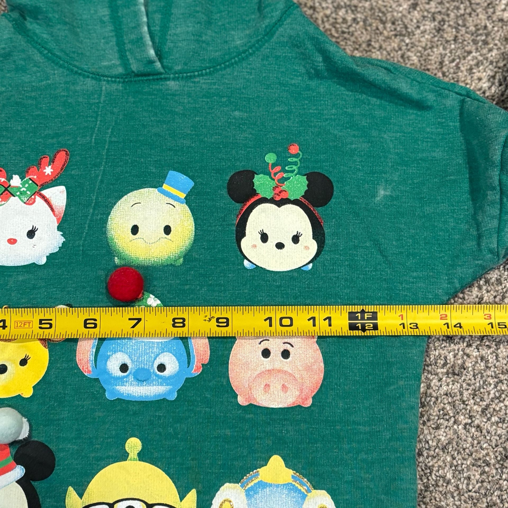 Disney Tsum Tsum Holiday Christmas Hoodie Green 6