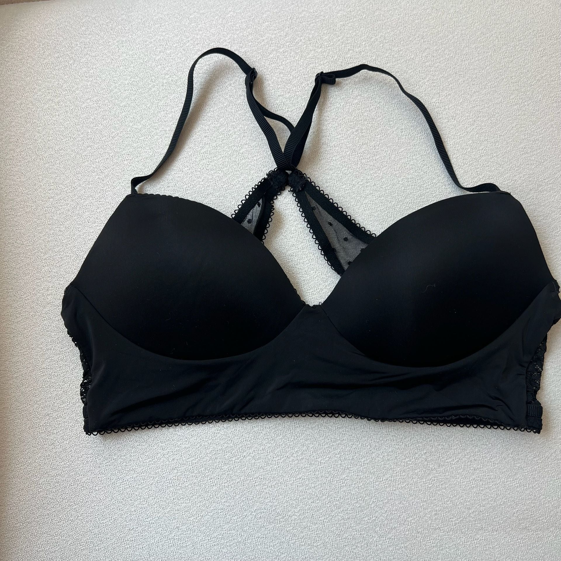Victoria's Secret Black Racerback Bra Size Medium  7