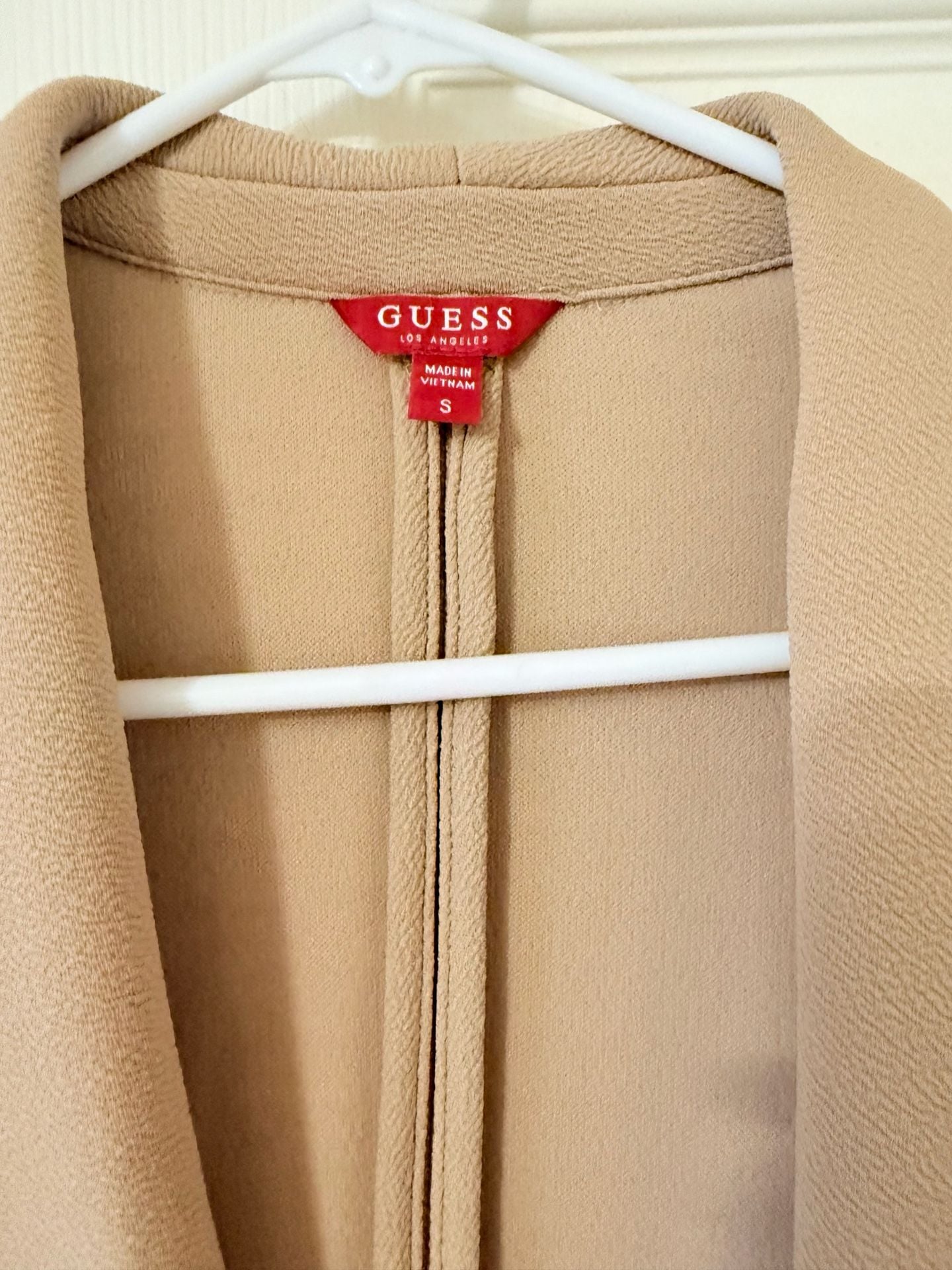 Guess Blazer Size S Tan Open Front 3