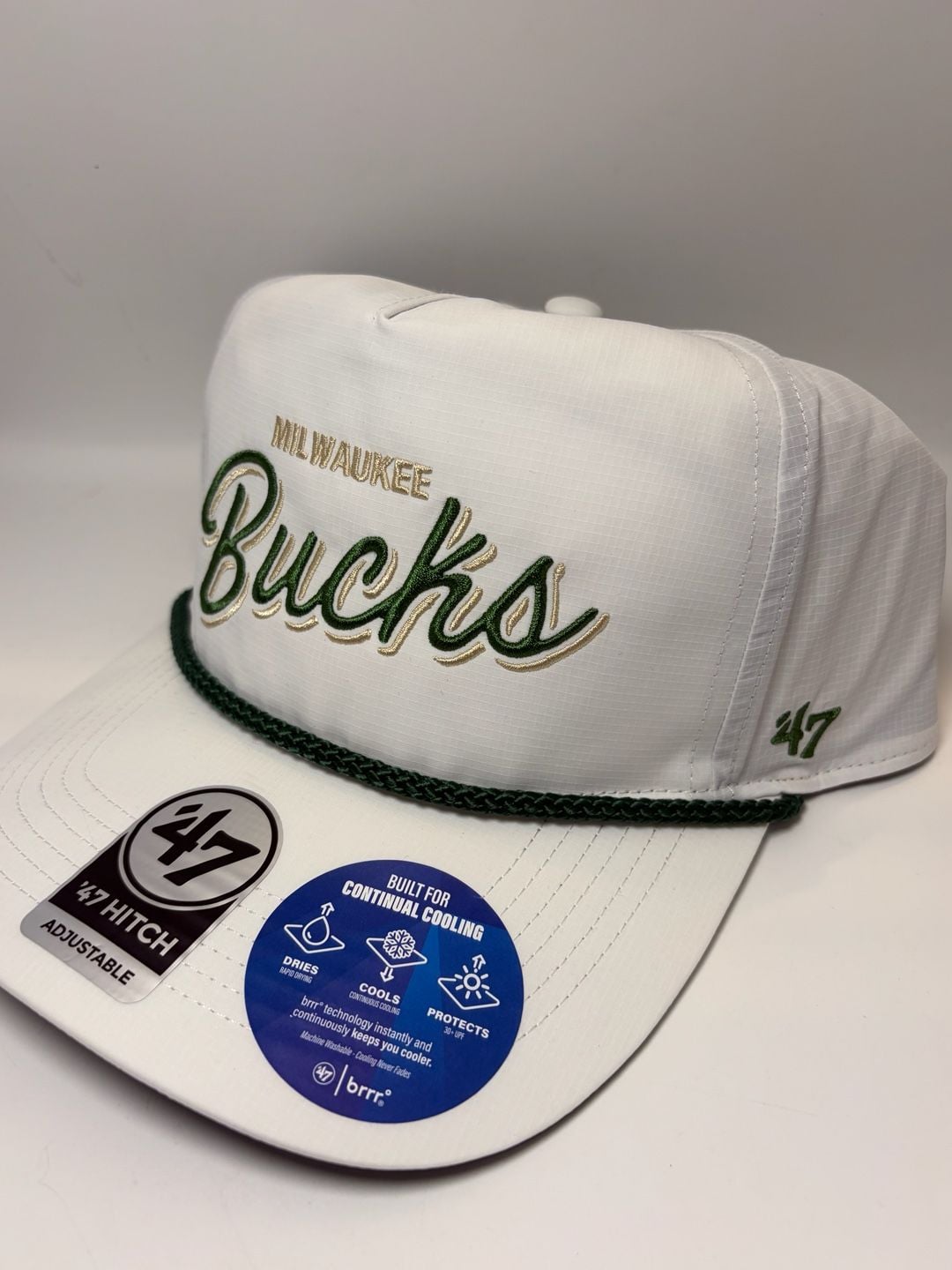 47 Milwaukee Bucks Hitch Adjustable White Hat Cap 5