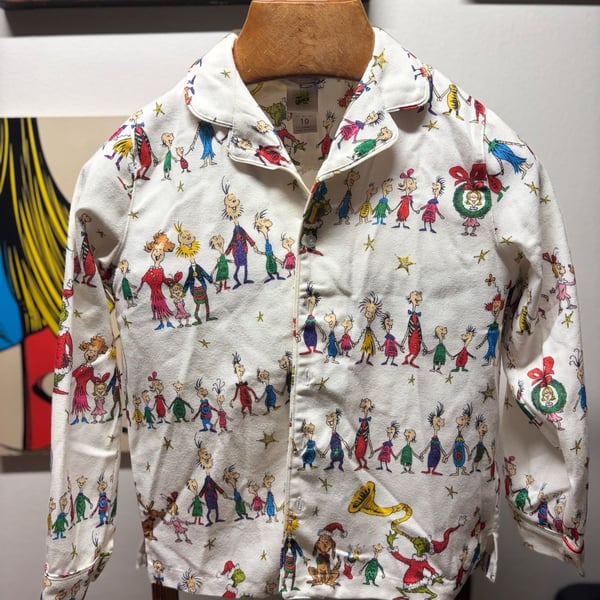 Pottery Barn Kids The Grinch Pajama Top Size 10