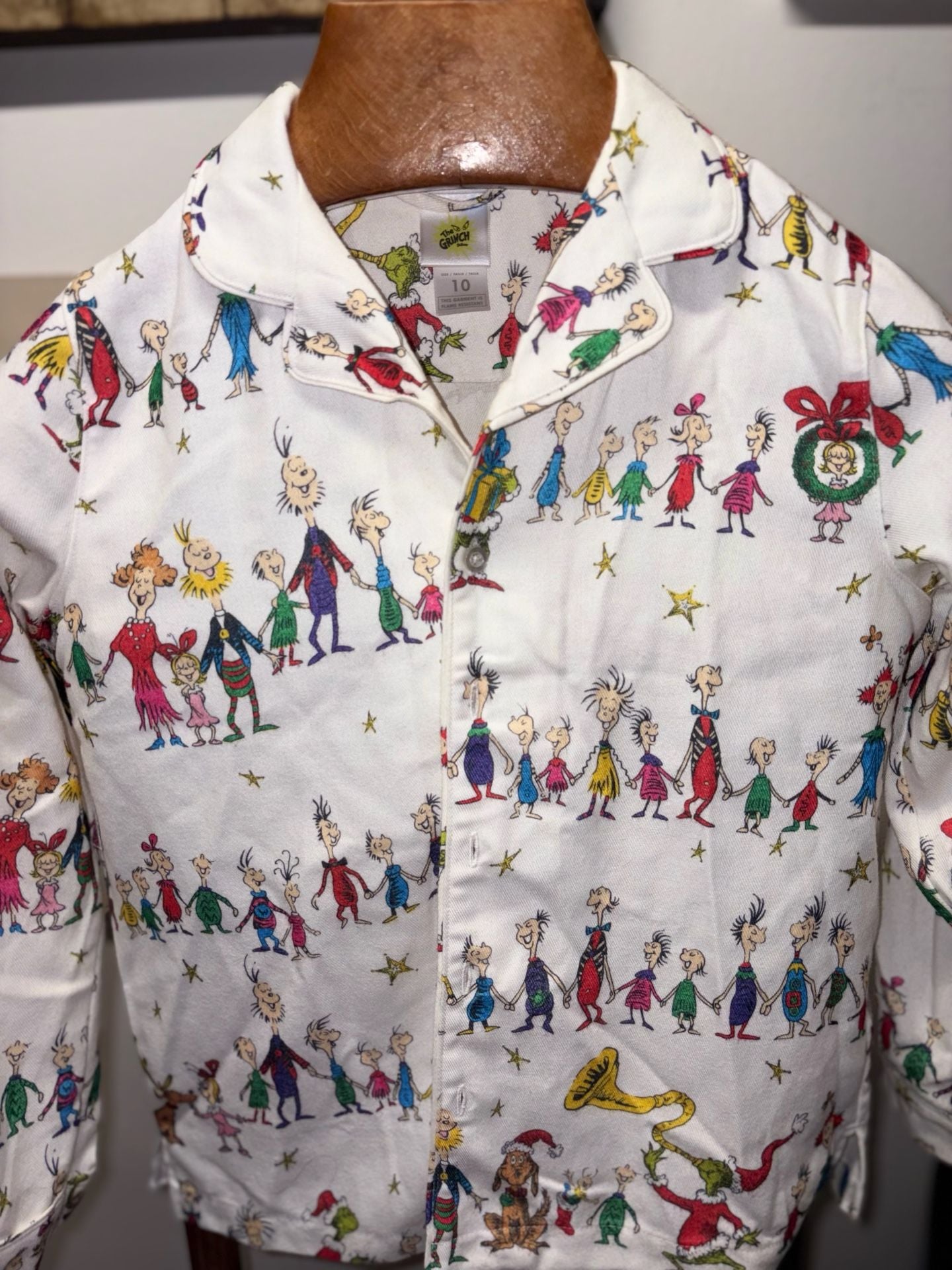 Pottery Barn Kids The Grinch Pajama Top Size 10 7