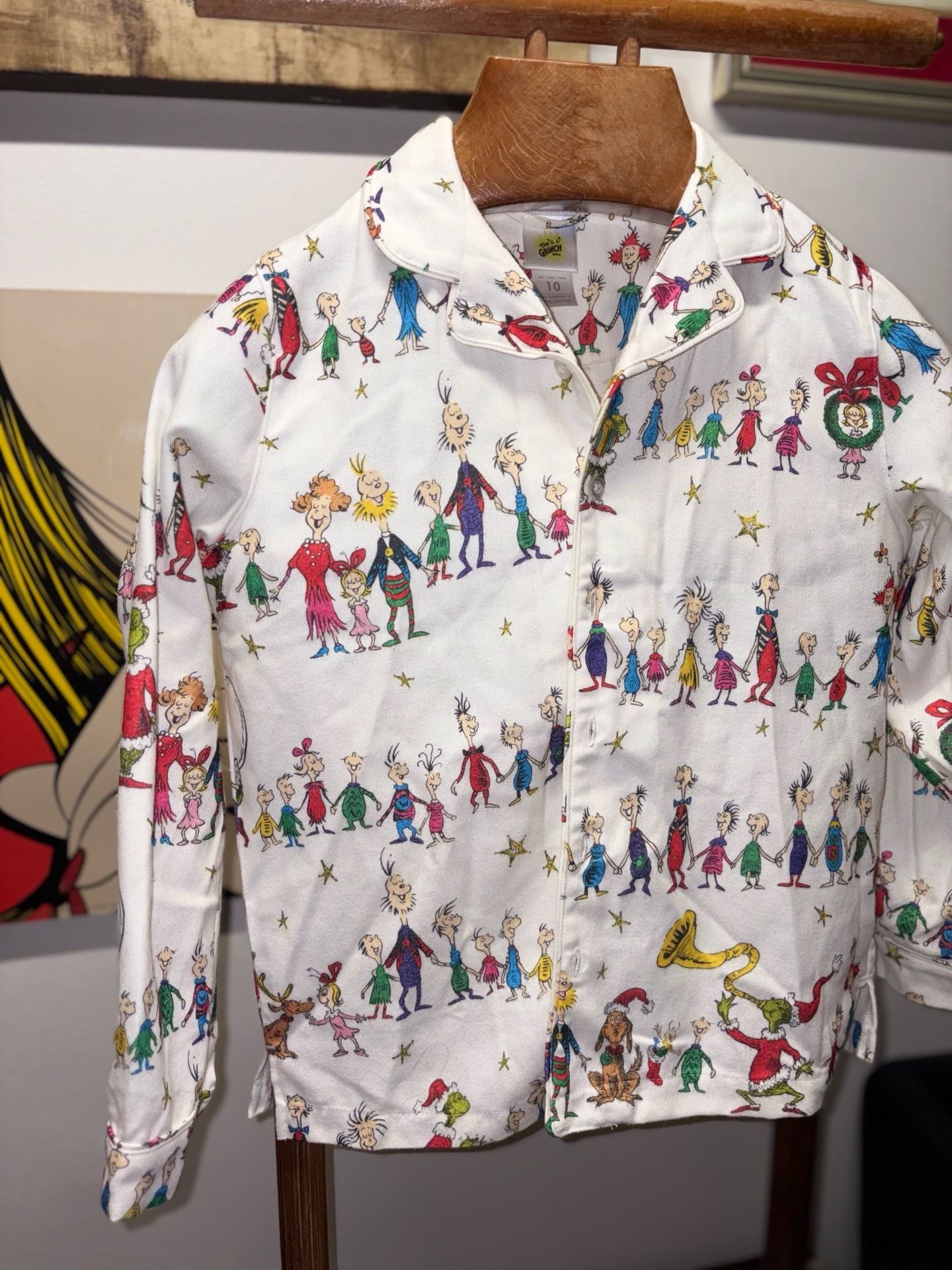 Pottery Barn Kids The Grinch Pajama Top Size 10 8