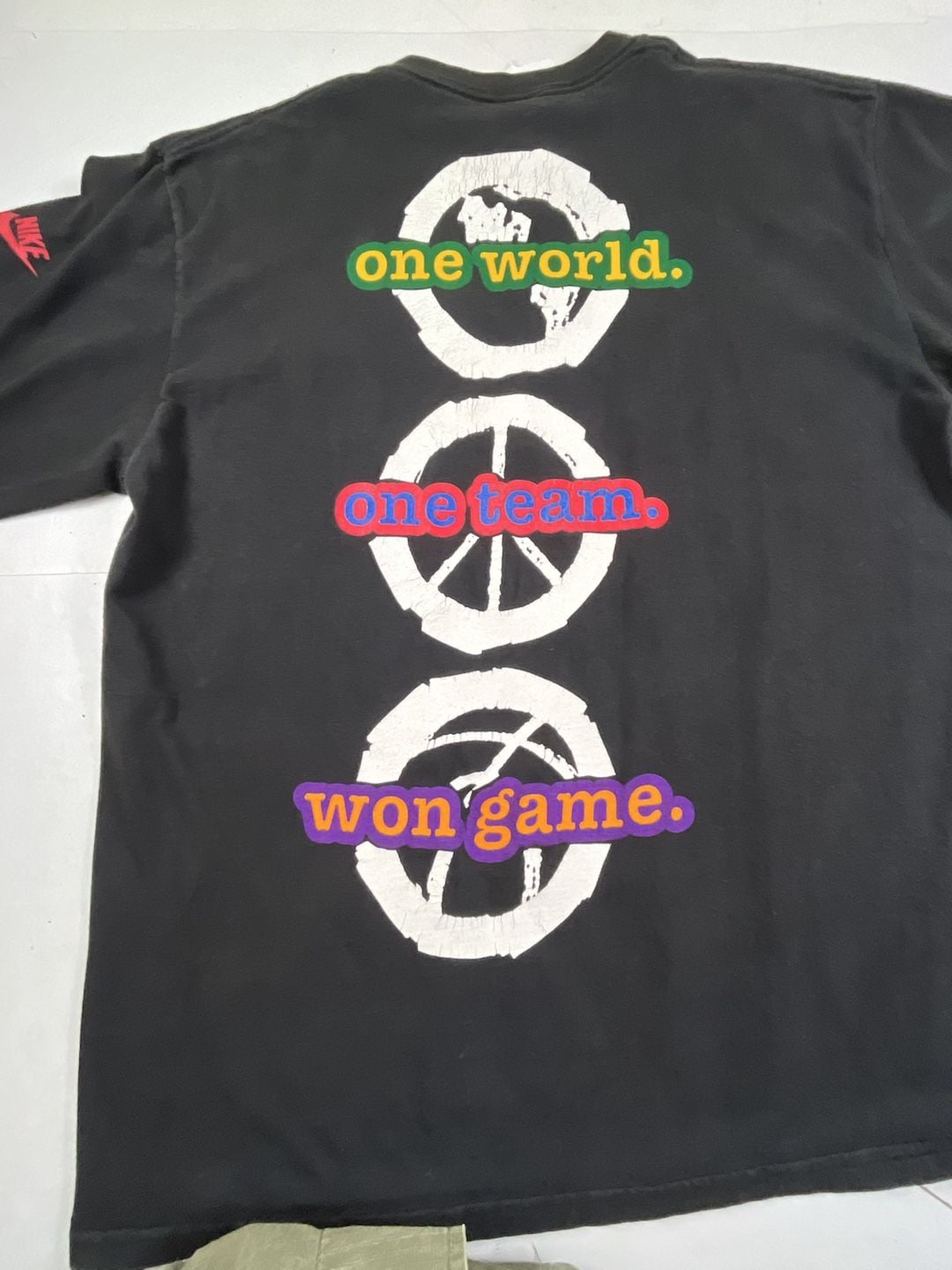Vintage Nike It's Time T-Shirt Black Graphic Tee Made In USA 6